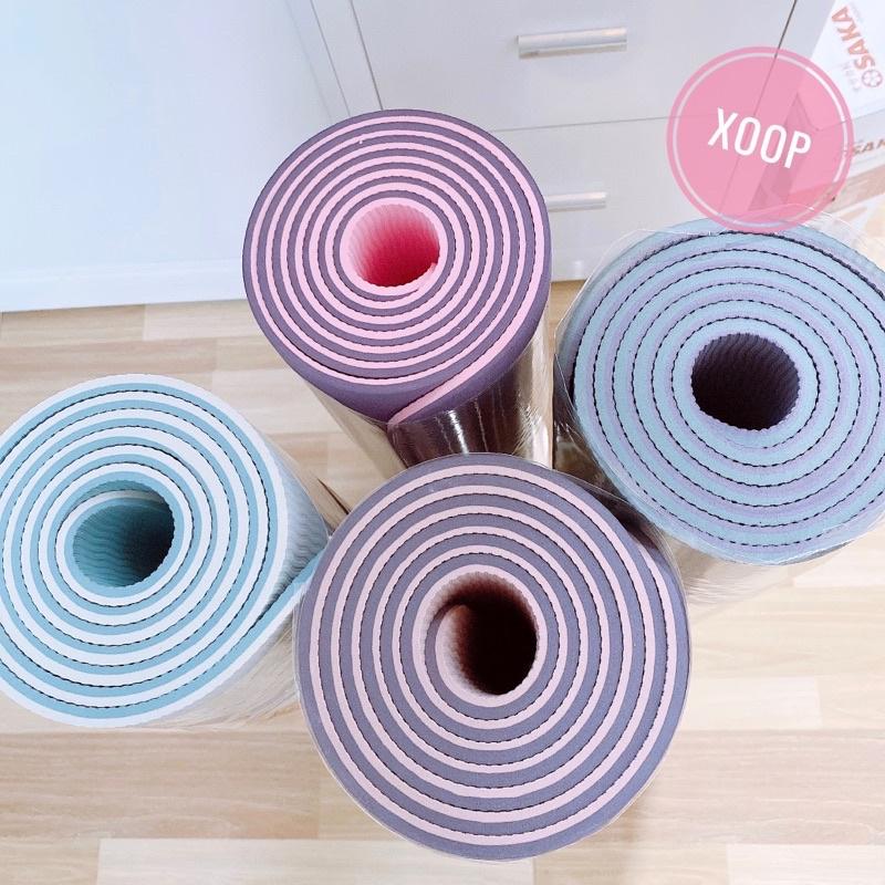 Sale !!! Thảm Tập YOGA,GYM TPE Cao Cấp 2 Lớp Dầy 6mm Thể Dục Tại Nhà (SP001748 ) Shop Phúc Yến