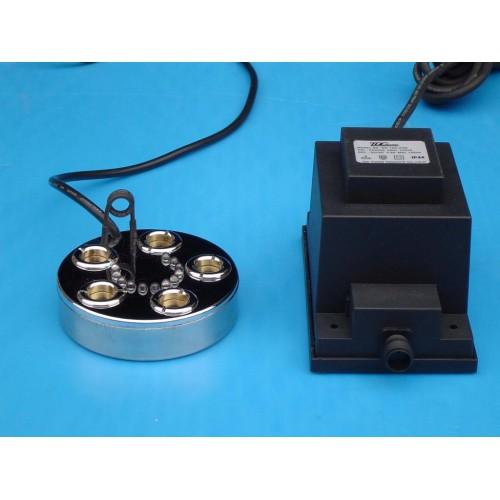 Máy tạo khói thủy sinh 3 đầu -5 đầu -10 đầu có đèn đổi màu, bộ phun khói tiểu cảnh