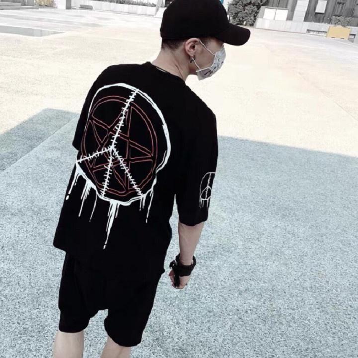 Áo thun nam tay lỡ in hình ngôi sao độc lạ form rộng,chất cotton 4 chiều thấm hút tốt,Áo Thun Tay Lỡ Nam Nữ, Áo Phông Unisex Form Rộng Mát Mịn Thấm Hút Mồ Hôi