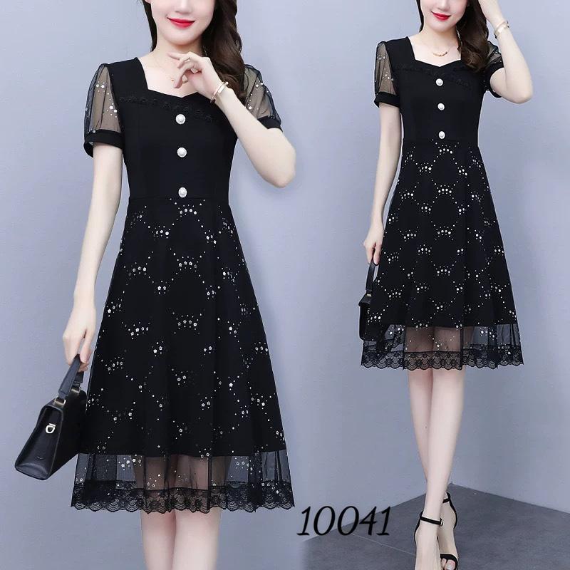Đầm umi phối lưới kim tuyến thời trang - sành điệu , sang chảnh cho các nàng