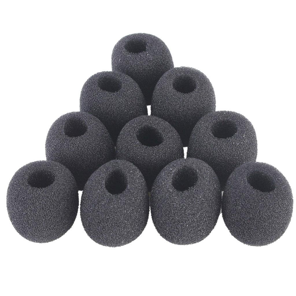 3X 10pcs 8mm Microphone Windscreen Windshield Foam Cover for Mic