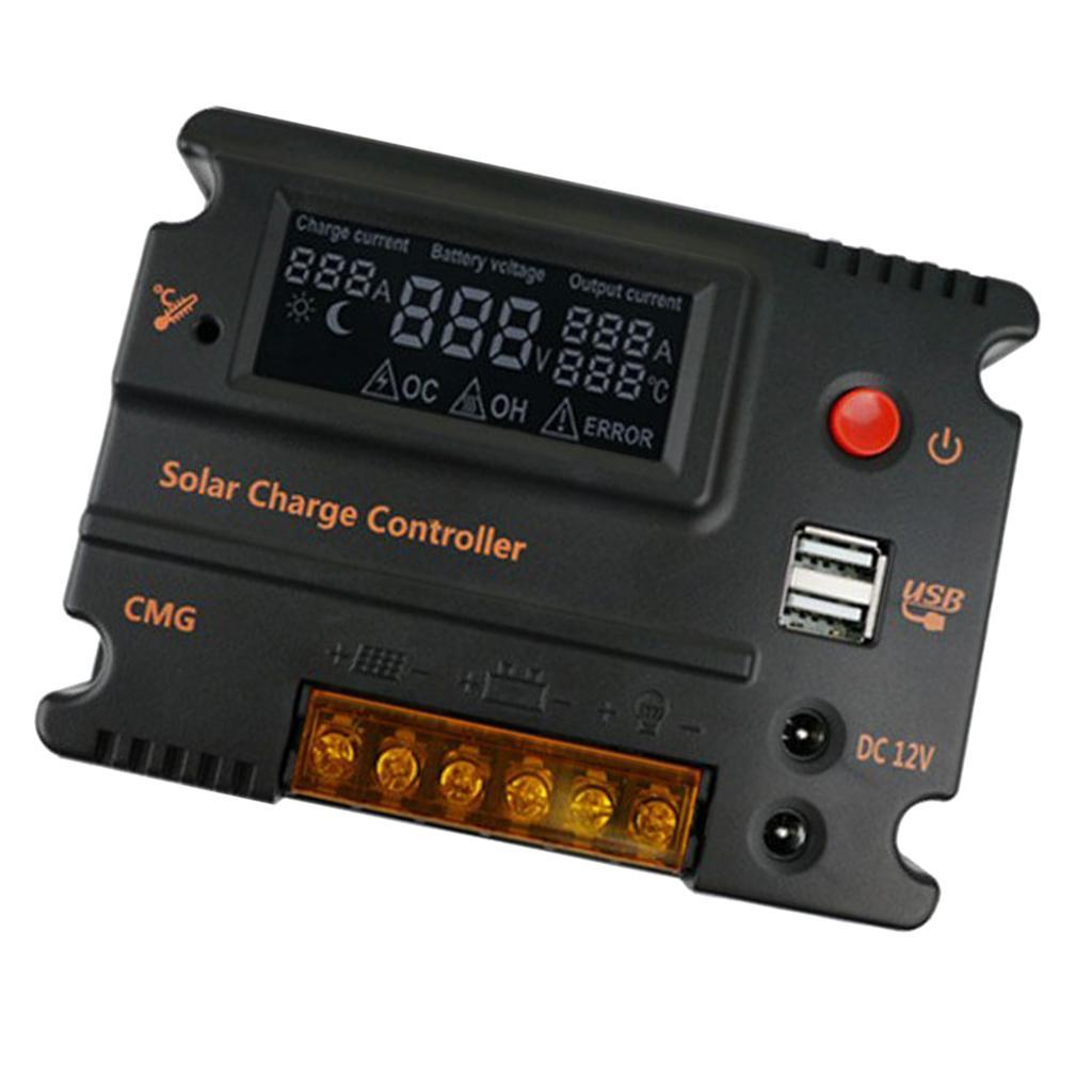 10A 12V/24V Solar Charge Controller Solar Panel Battery Regulator