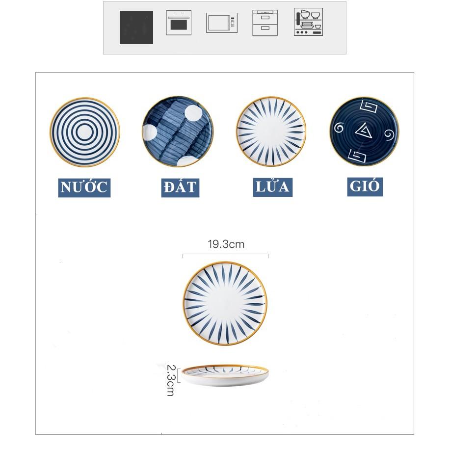 Chén Sứ Cao Cấp Phong Cách Nhật Bản ĐẤT LỬA NƯỚC GIÓ