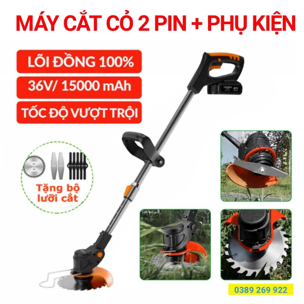 Máy cắt cỏ pin.Tặng kèm 8 lưỡi - Máy cắt cỏ, tỉa cành cầm tay