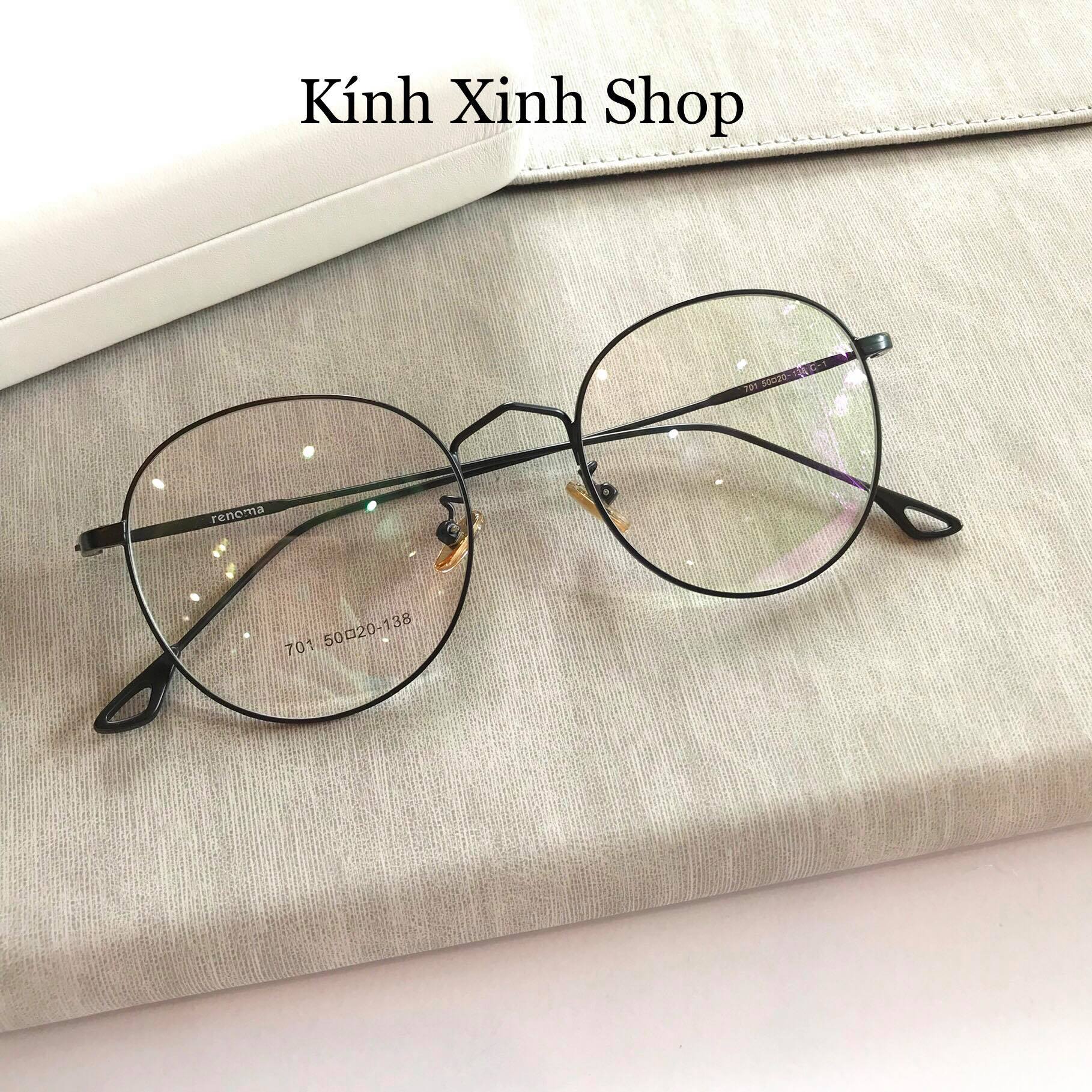 Kính Mắt Gọng Tròn Kim Loại Chống Ánh Sáng Xanh - REN701