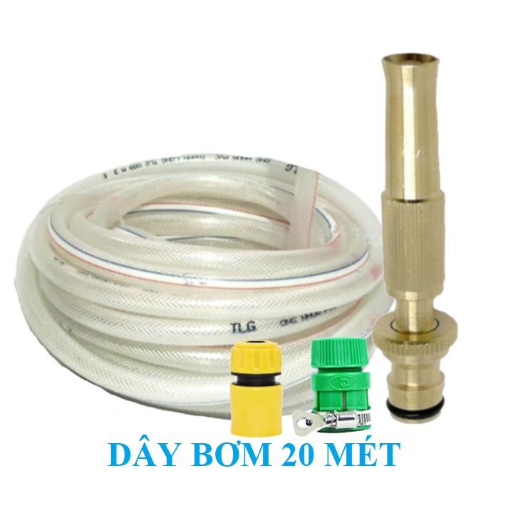 Bộ dây vòi xịt ️bơm nước phun sương️ , tăng áp 3 lần, loại 20m 206587 cút sập,nối vàng + mở chai