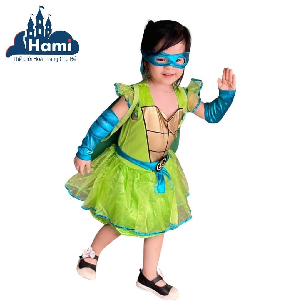 HM0779 - Đầm Hóa Trang Ninja Rùa Kèm Phụ Kiện Cho Bé Gái từ 4 đến 14 tuổi