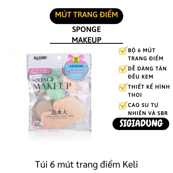 Mút Trang Điểm - Combo 6 Mút Tán Kem Nền, Makeup Mềm Mại Nhiều Loại Khác Nhau 5010