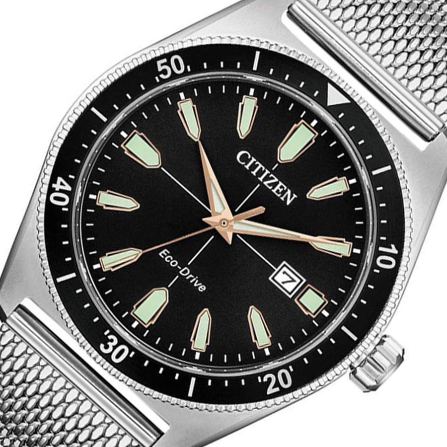 Đồng Hồ Nam Citizen Eco-Drive Dây Thép Không Gỉ AW1590-55E - Mặt Đen (43mm)