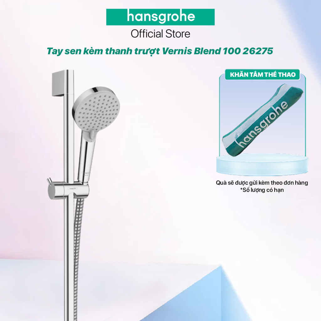 Tay sen kèm thanh trượt HANSGROHE Vernis Blend 100 26275