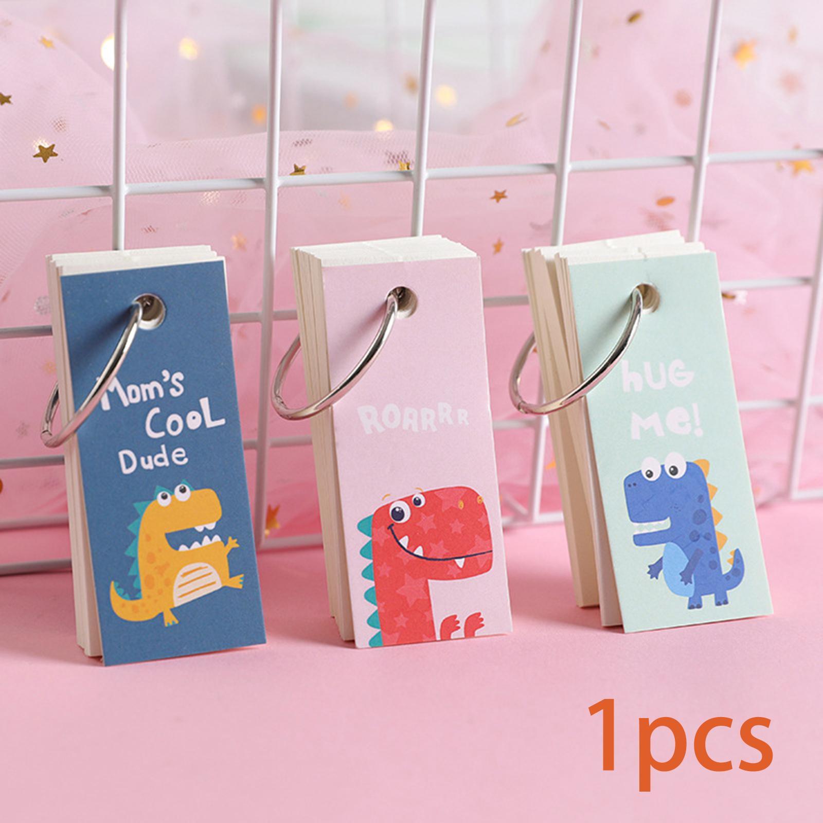 Blank Flash Cards Note Card ,Memo Scratch Pads ,with Binder Rings for Notes Taking