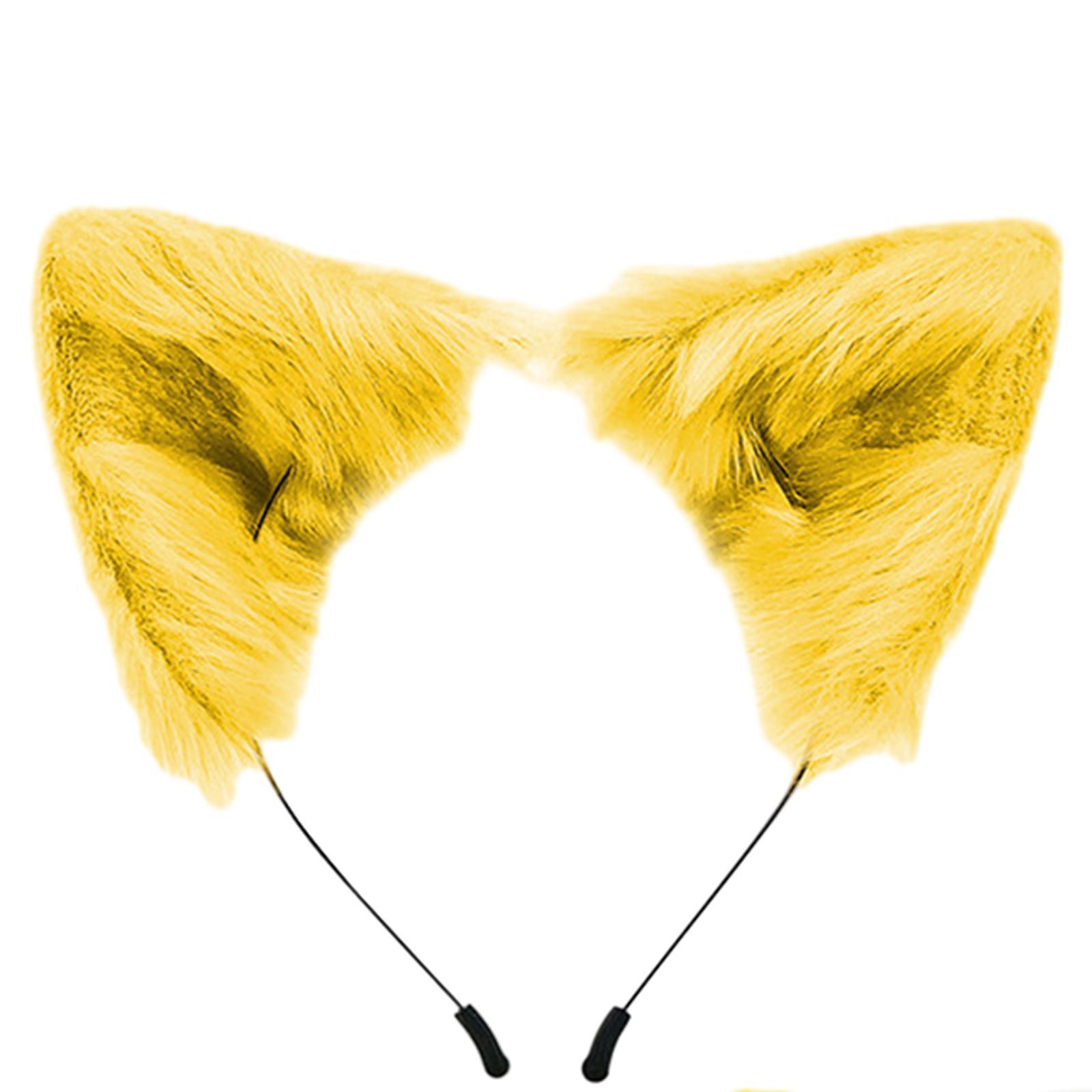 Faux Ears and Tail Set Animals Ears and Long Tail for Holiday Stage Show