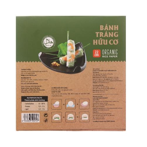 Bánh tráng hữu cơ 200g, bánh tráng Bích Chi hữu cơ