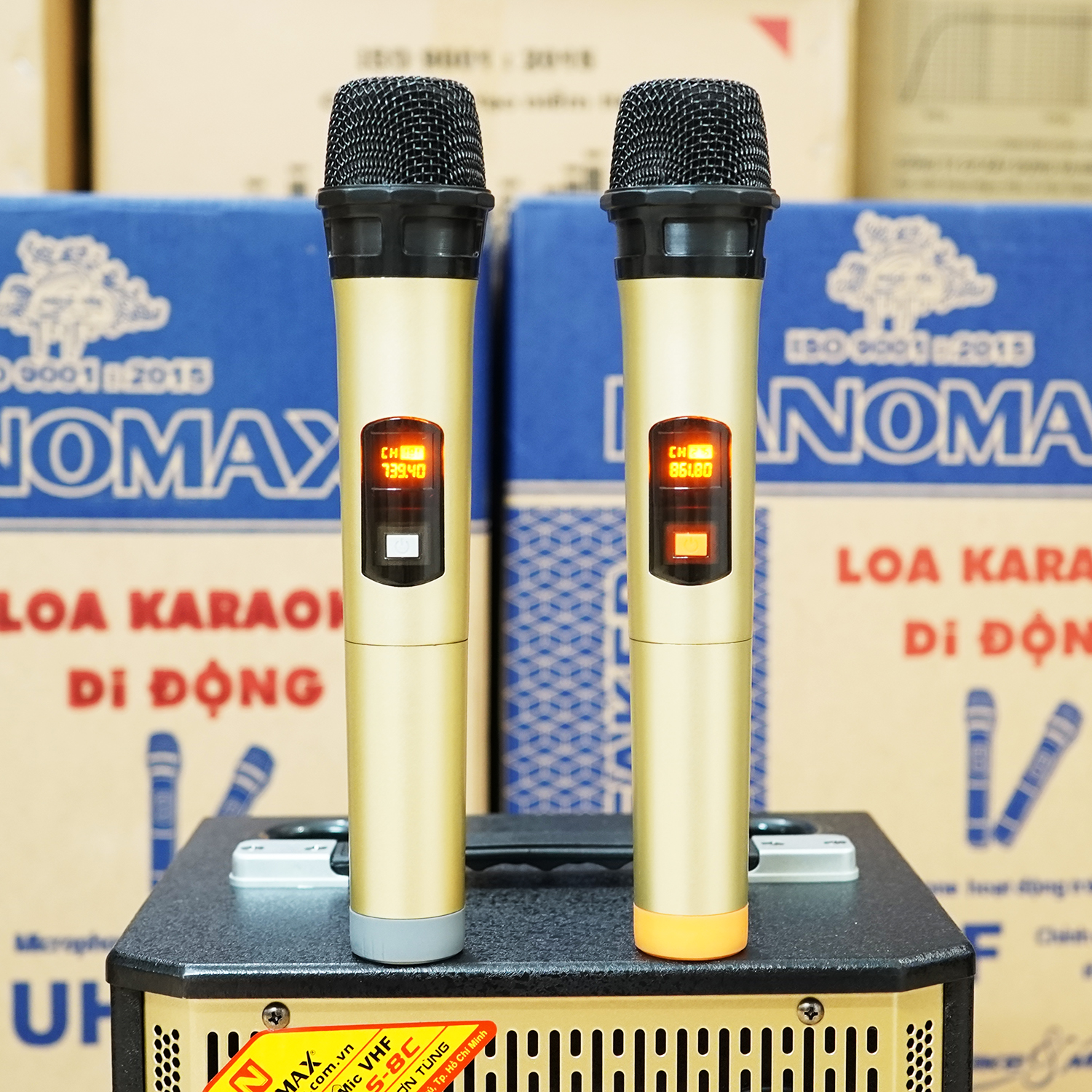 Loa Kéo Karaoke Mini Bluetooth Nanomax S-8C Bass 2 Tấc 20cm Công Suất 50W Có Đọc USB Thẻ Nhớ Hàng Chính Hãng