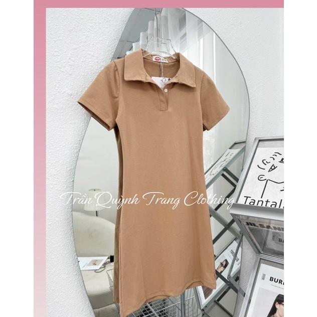 Đầm Body ,váy body cổ đức cộc tay chất cotton thun mát