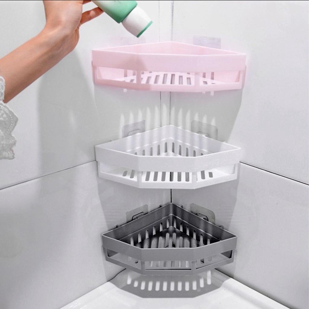 Kệ góc nhà tắm nhà bếp đa năng bằng nhựa cứng cao cấp