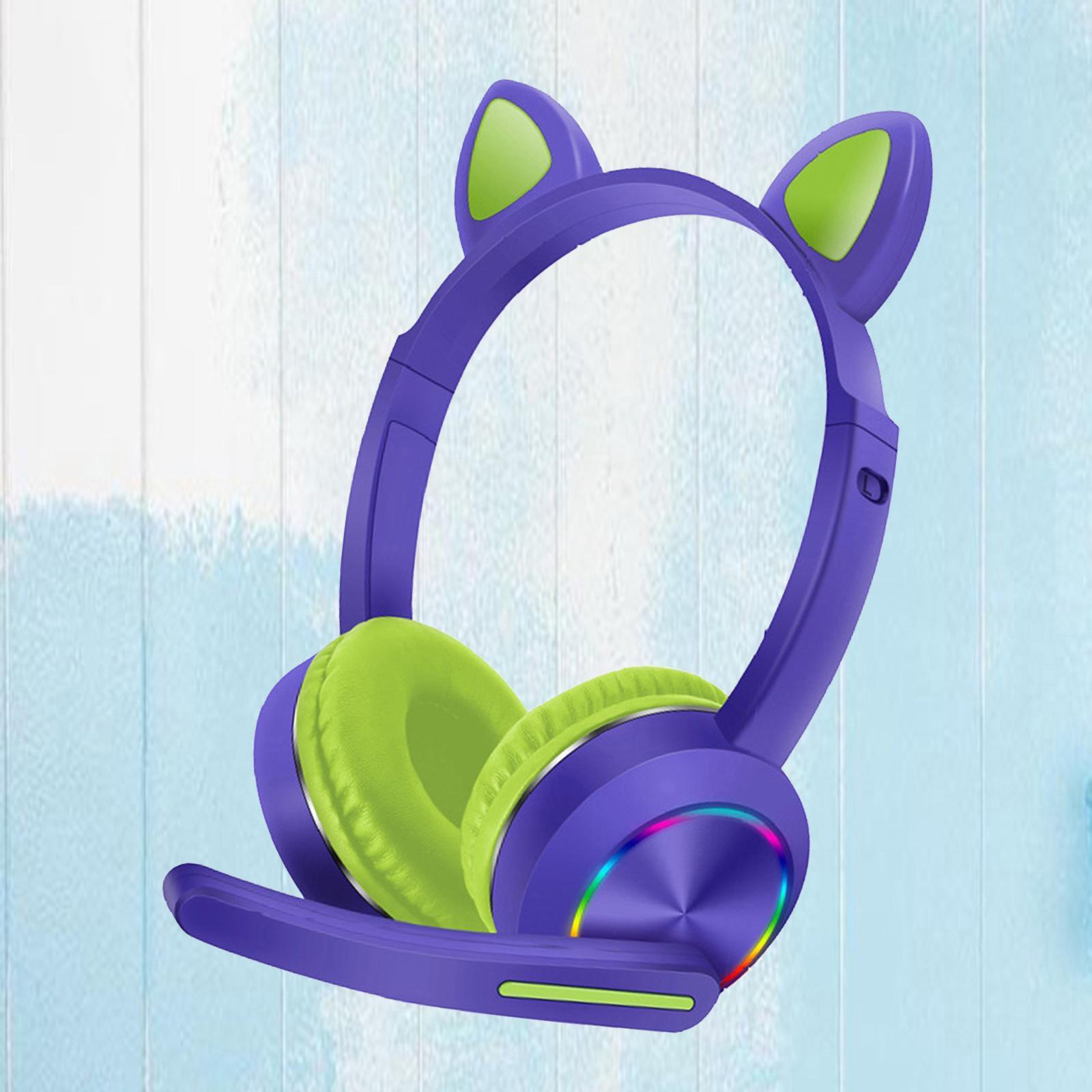 K23 Bluetooth Headphones Cat Ear Headset Earphones for Kids Black