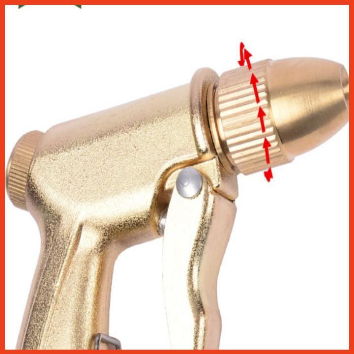 Bộ dây vòi xịt nước rửa xe, tưới cây loại 3m, 5m 206701-1 đầu đồng, cút đồng,nối đồng+ tặng túi đựng bút