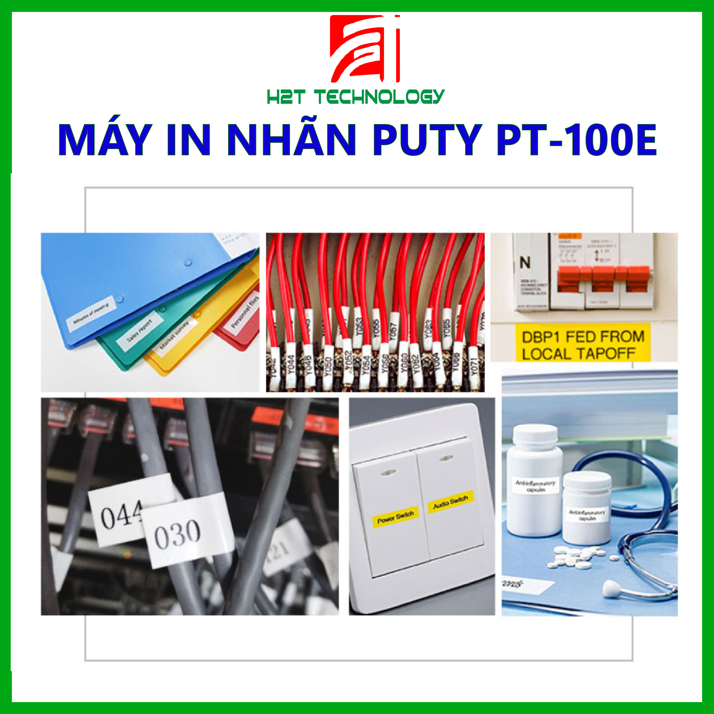 Máy in nhãn, in ống co nhiệt PUTY PT-100E chất lượng cao, cắt tự động, chất lượng cao- Hàng Chính Hãng