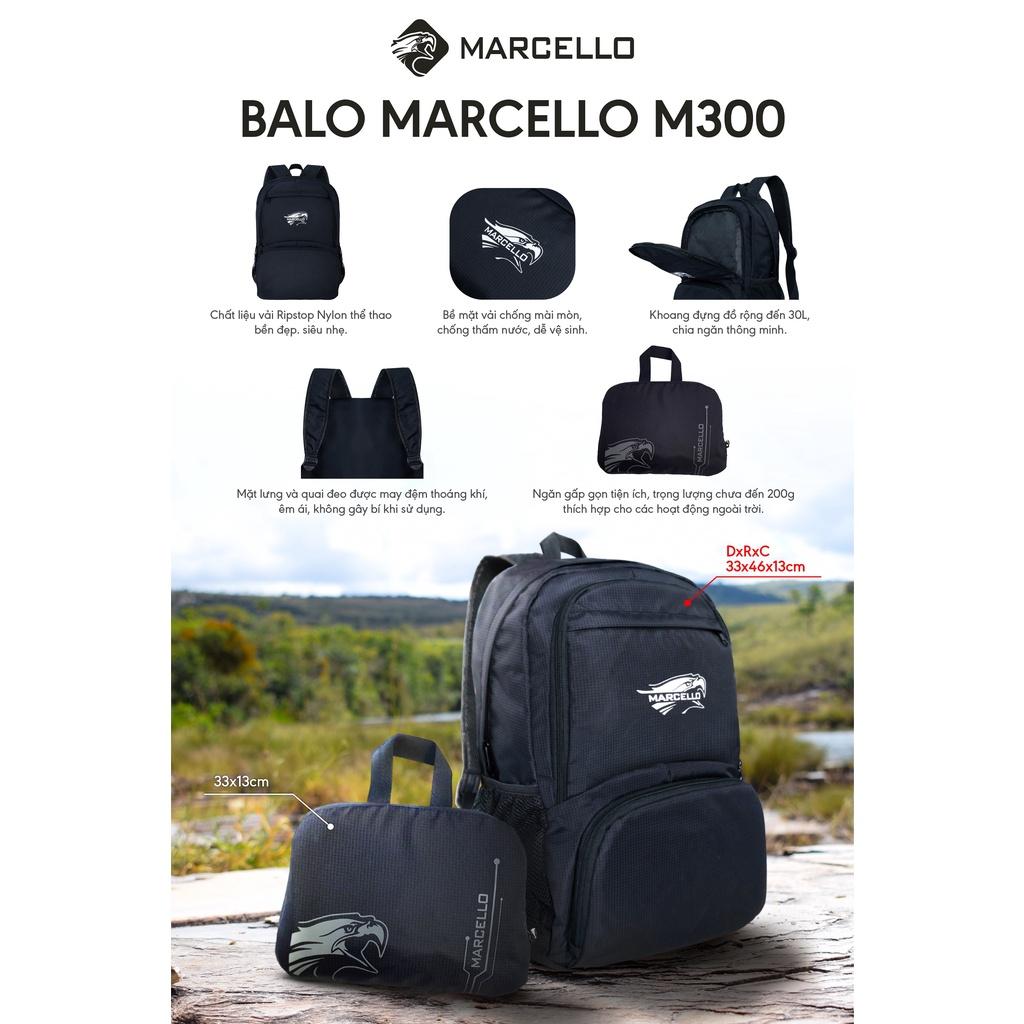 Balo du lịch nam nữ MARCELLO M300 mẫu mới 2022 gấp gọn tiện dụng