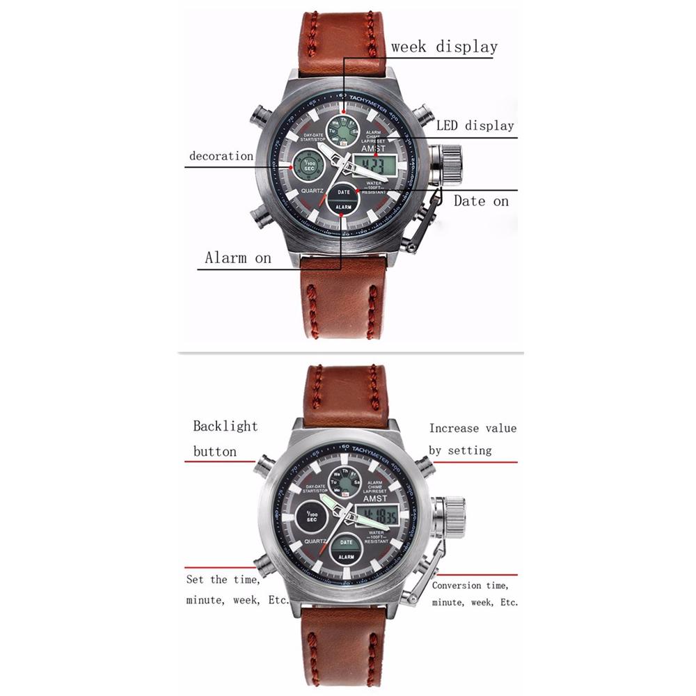 Đồng hồ nam AMST  đeo tay chống thấm nước thể thao ngoài trời đa chức năng