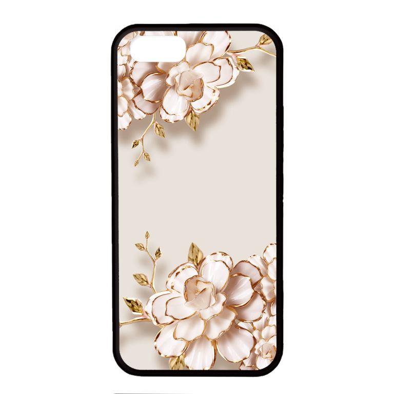 Ốp lưng dành cho điện thoại Iphone 5/5s Tranh Hoa Nền Trắng