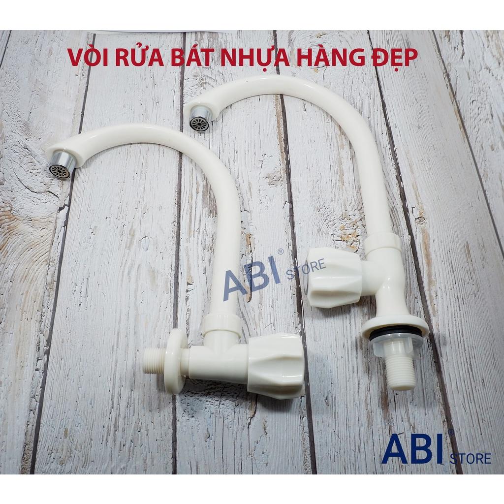 Vòi Rửa Chén Bát Cắm Chậu, Vòi Bếp Cắm Tường Nhựa Giá Rẻ