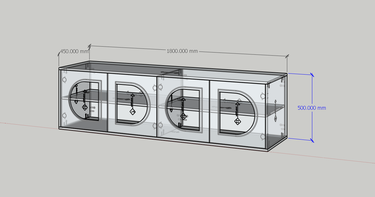 HAPPY FURNITURE , Kệ TV 4 cửa mở - MAY , KTV_093 , 180cm x 45cm x 50cm DxRxC