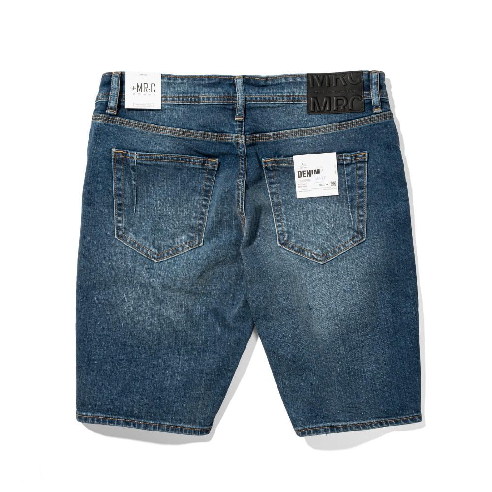 Quần short jean nam xanh rách MRC 19117-SN chất cotton cao cấp, form ôm vừa vặn, tôn dáng, trẻ trung - CUONG STORE