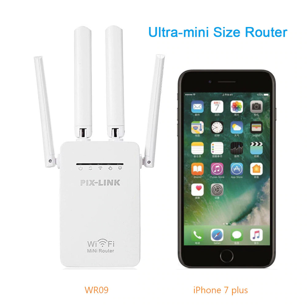 Thiết bị kích sóng wifi PIX-LINK 4 ăng ten LV-WR09 WR09 -dc3096 - Hàng nhập khẩu