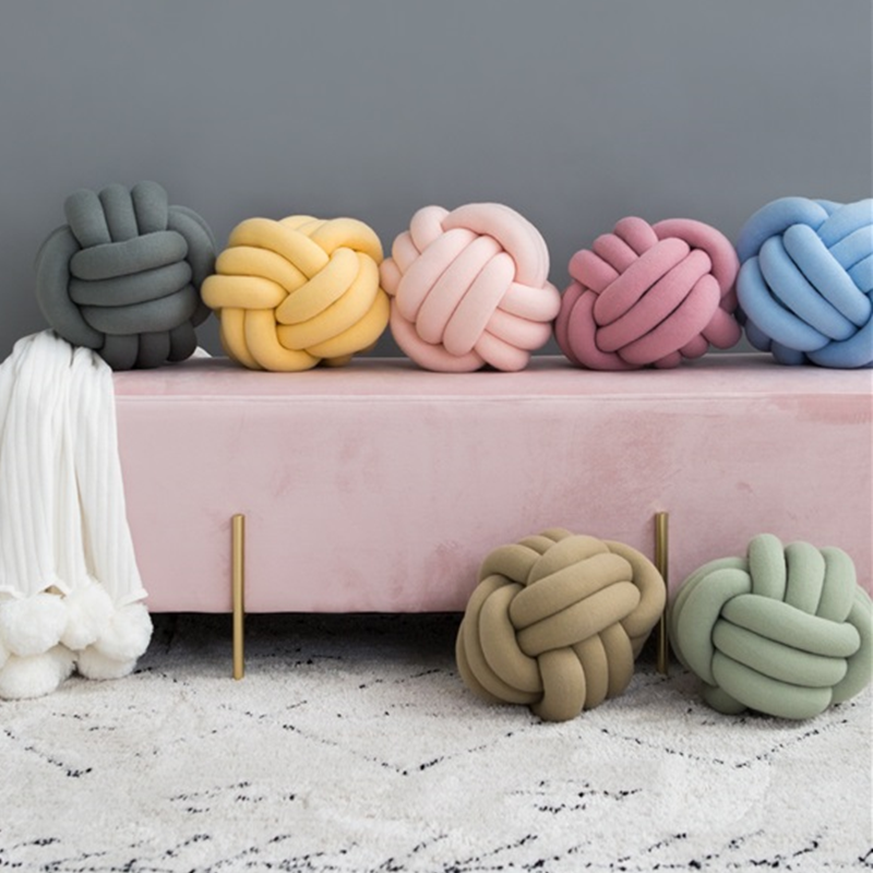 Ins Sofa Gối Tay Dệt Đệm Cho Phòng Khách Trang Trí Nhà Giường Thú Nhồi Bông Gối Thắt Nút Đệm Chắc Chắn Xe Ô Tô lưng Ghế