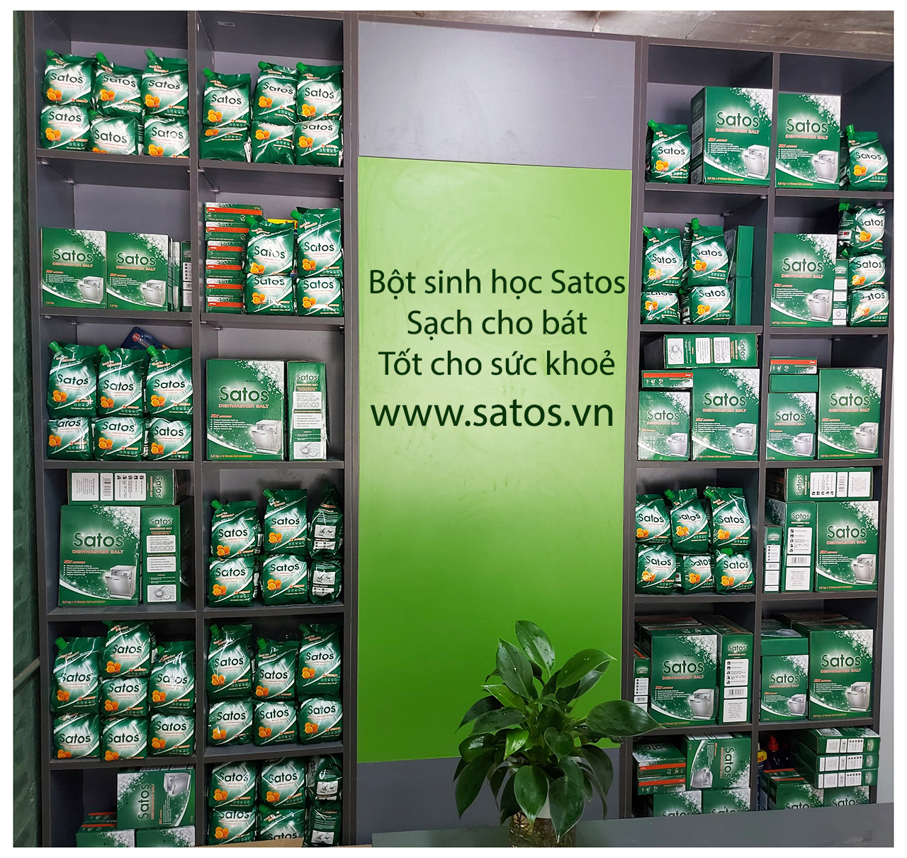 Muối rửa bát Satos 3.6kg dành cho máy rửa bát , độ tinh khiết 99.4% hạng A của Thổ Nhĩ Kỳ