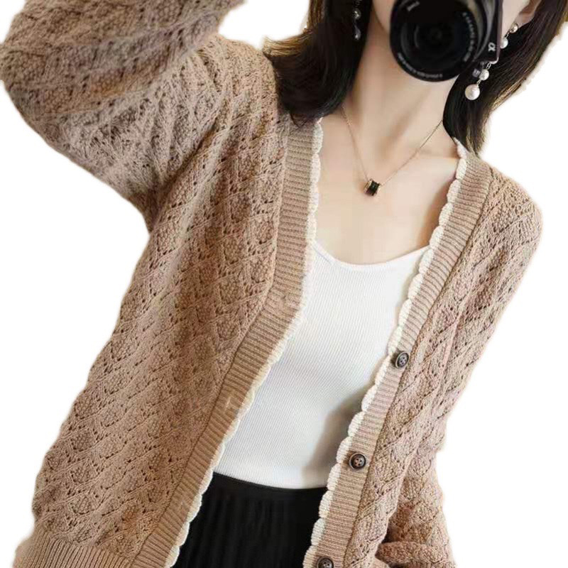 Hình ảnh Áo cardigan len nữ dáng ngắn phong cách Hàn Quốc chất len mềm mại siêu xinh
