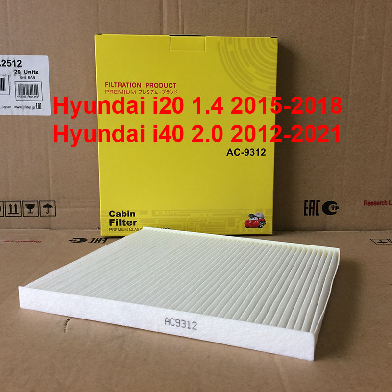 Lọc gió điều hòa AC9312 dành cho Hyundai i20 1.4 2015-2018 và Hyundai i40 2.0 2012-2021 971332E010