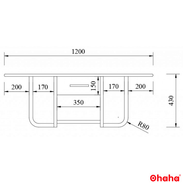 Hình ảnh Bàn trà OHAHA hiện đại kiểu dáng nhỏ gọn tiện nghi - BT012