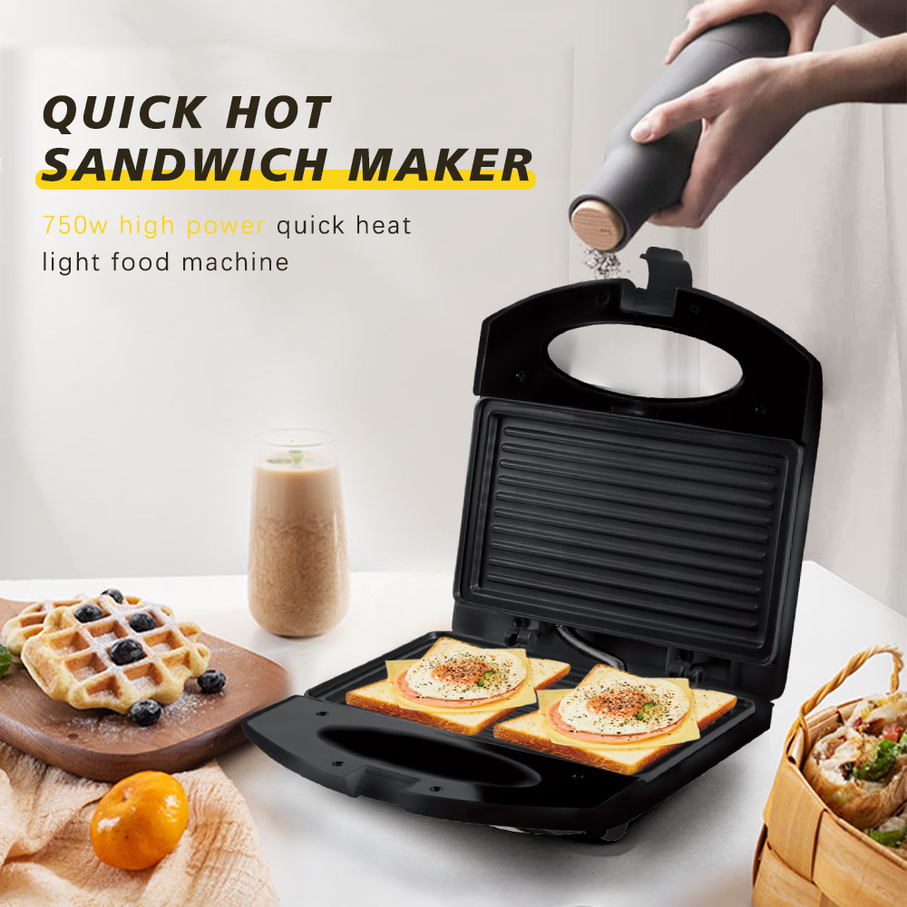 Máy Nướng 6 Bánh Donut Tự Động HAEGER 220 V Electric Sandwich Toaster Maker Machine PVN2934