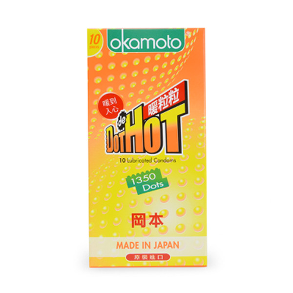 Bao Cao Su Okamoto Dot De Hot Có Gai, Ấm Nóng, Truyền Nhiệt Nhanh Hộp 10 Chiếc