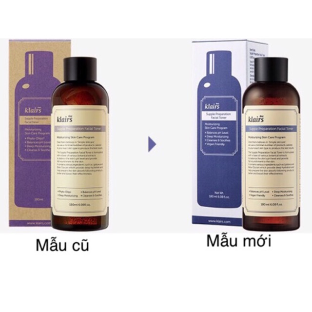 Nước hoa hồng Dear Klairs Supple Preparation Facial Toner 180ml