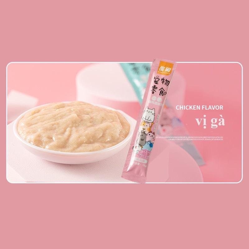 SÚP THƯỞNG CHO MÈO Shizuka- Thanh súp thưởng dinh dưỡng - Soup dinh dưỡng cho mèo - thanh 15gr-3 vị
