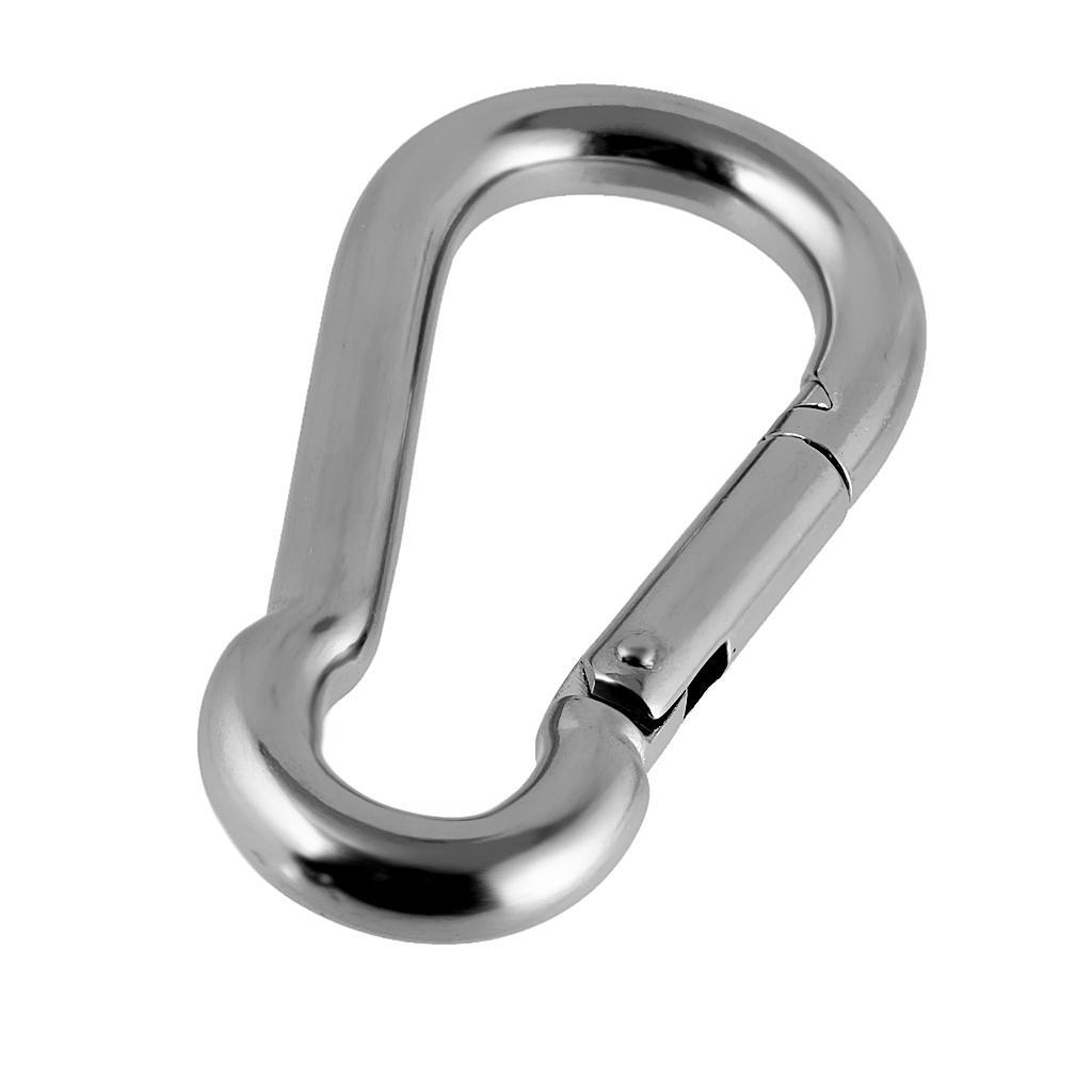2pcs 4cm Climbing 304 Stainless Steel Carabiner Clip Quick Hook Keyring