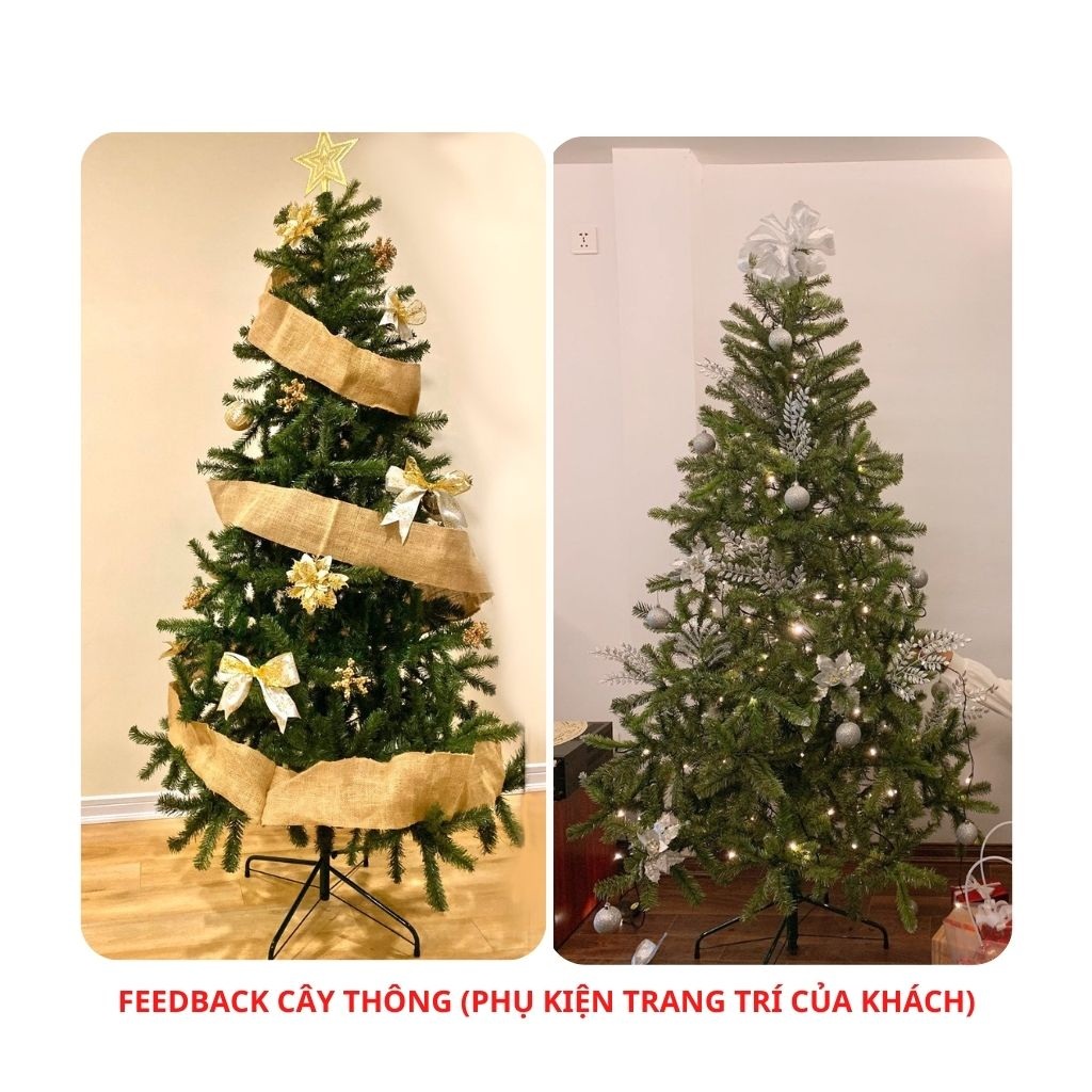 Cây Thông Noel 2m4 Tặng Ngôi Sao Đỉnh Và Dây Kim Tuyến Trang Trí Cây Thông Giáng Sinh 2m Trong Nhà Ngoài Trời