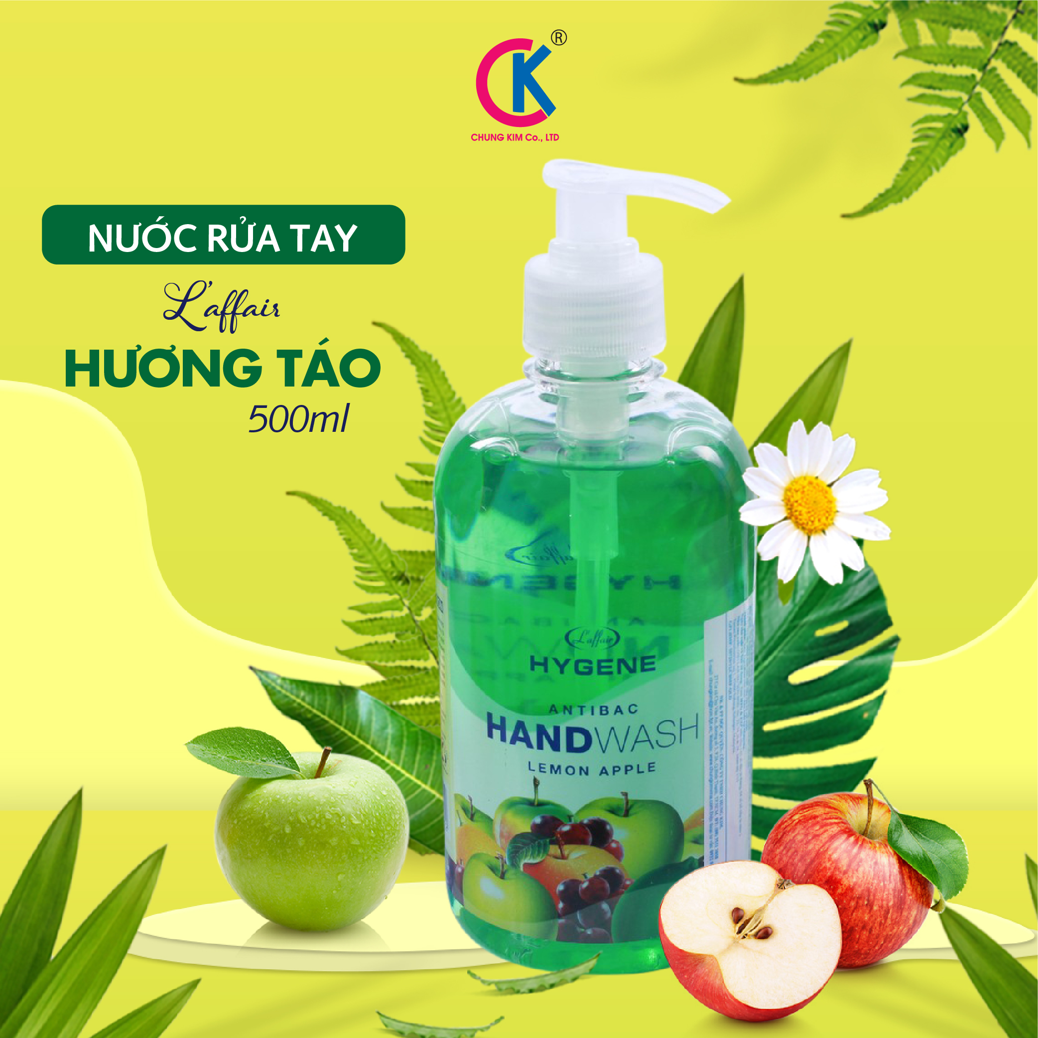 Nước Rửa Tay L’affair Hương Táo 500ml