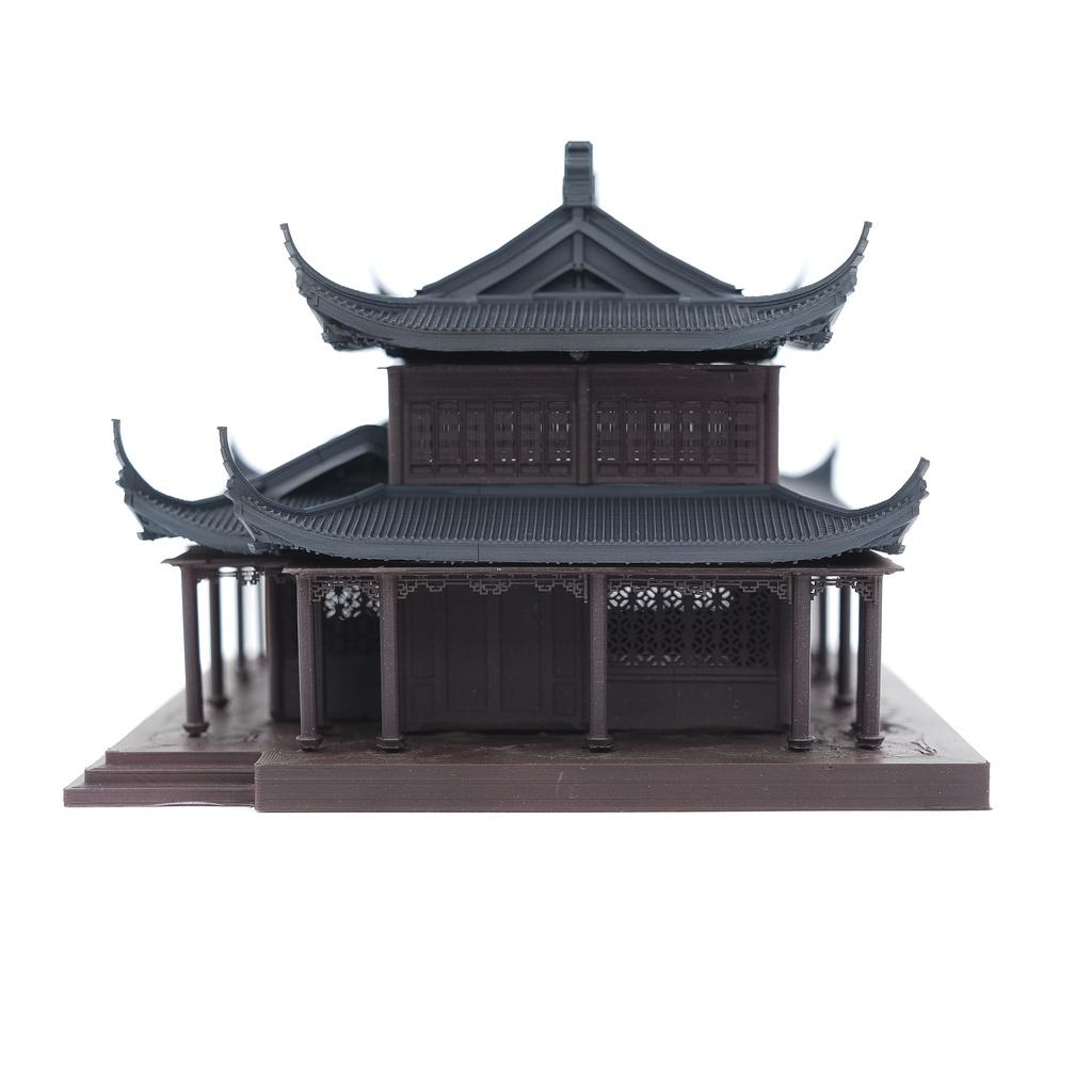 Mô hình tiểu cảnh CỔ TỰ - bán cạn - bể cá - hòn non bộ - terrarium - tinh xảo - chất lượng cao