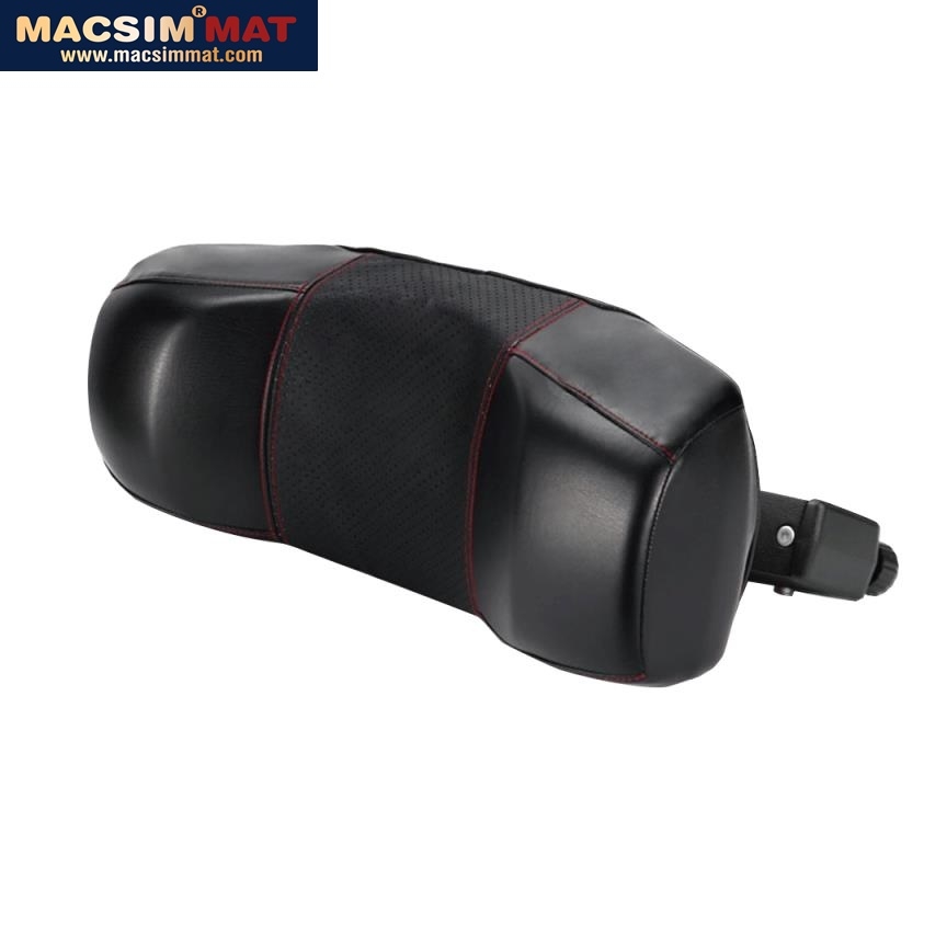 Gối tựa đầu ô tô cao cấp nhãn hiệu Macsim tích hợp giá treo điện thoại mã CHP03A màu đen