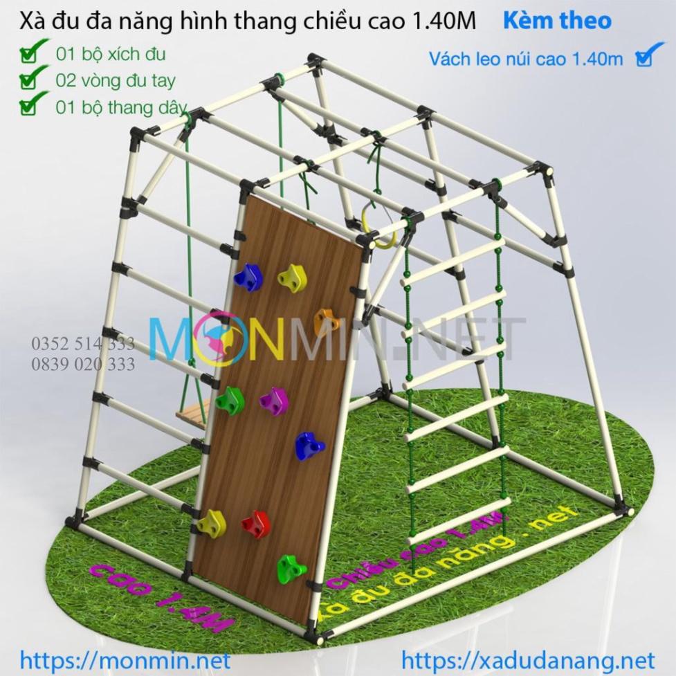 Xà đu đa năng - Khung vận động cho bé - Hình hộp thang cân - Bộ cao 1.4m