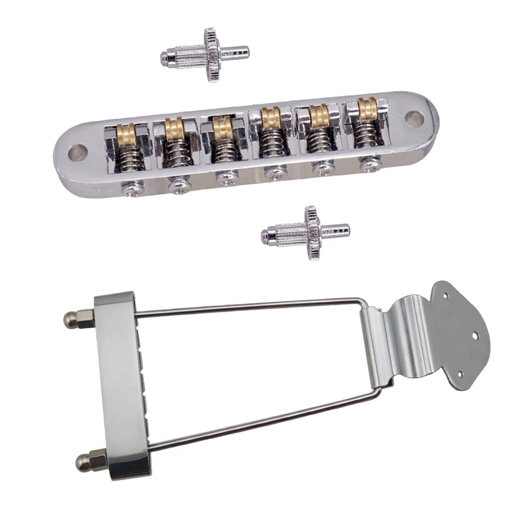 6 Dây Điện Vàng Con Lăn Yên Ngựa Đàn Guitar Cầu Đàn Guitar Thay Thế Màu Bạc