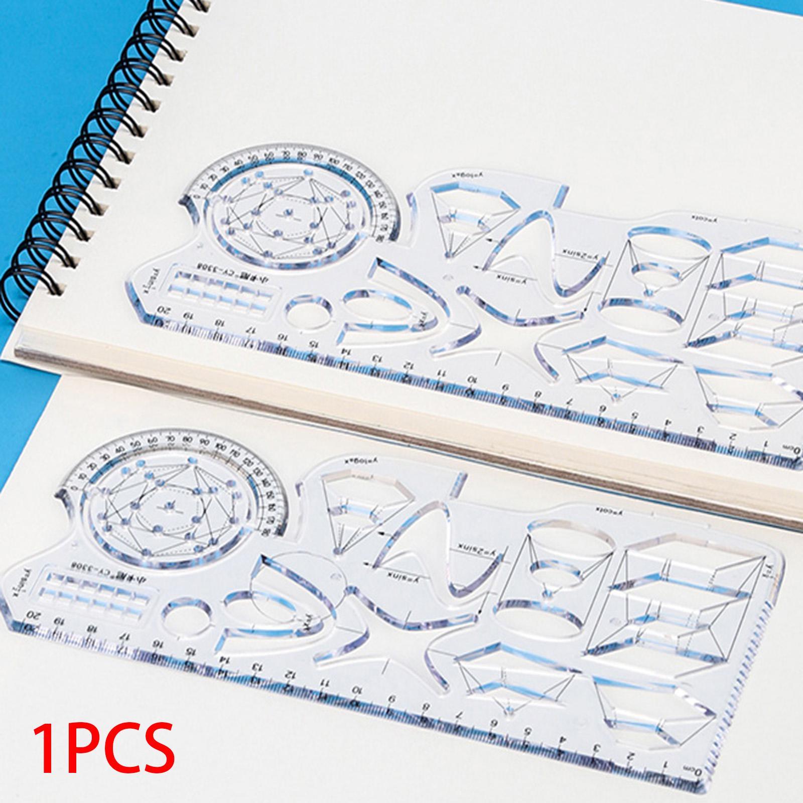 Multifunctional Geometric Ruler Drawing Measuring Tool Artist Office Tailor