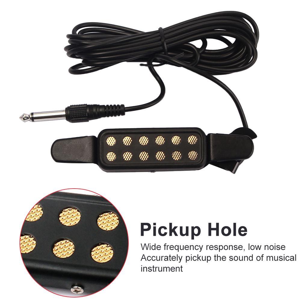 1 Piece Guitar 12 Hole Sound Pickup for 40/41inch Acoustic Guitar Parts