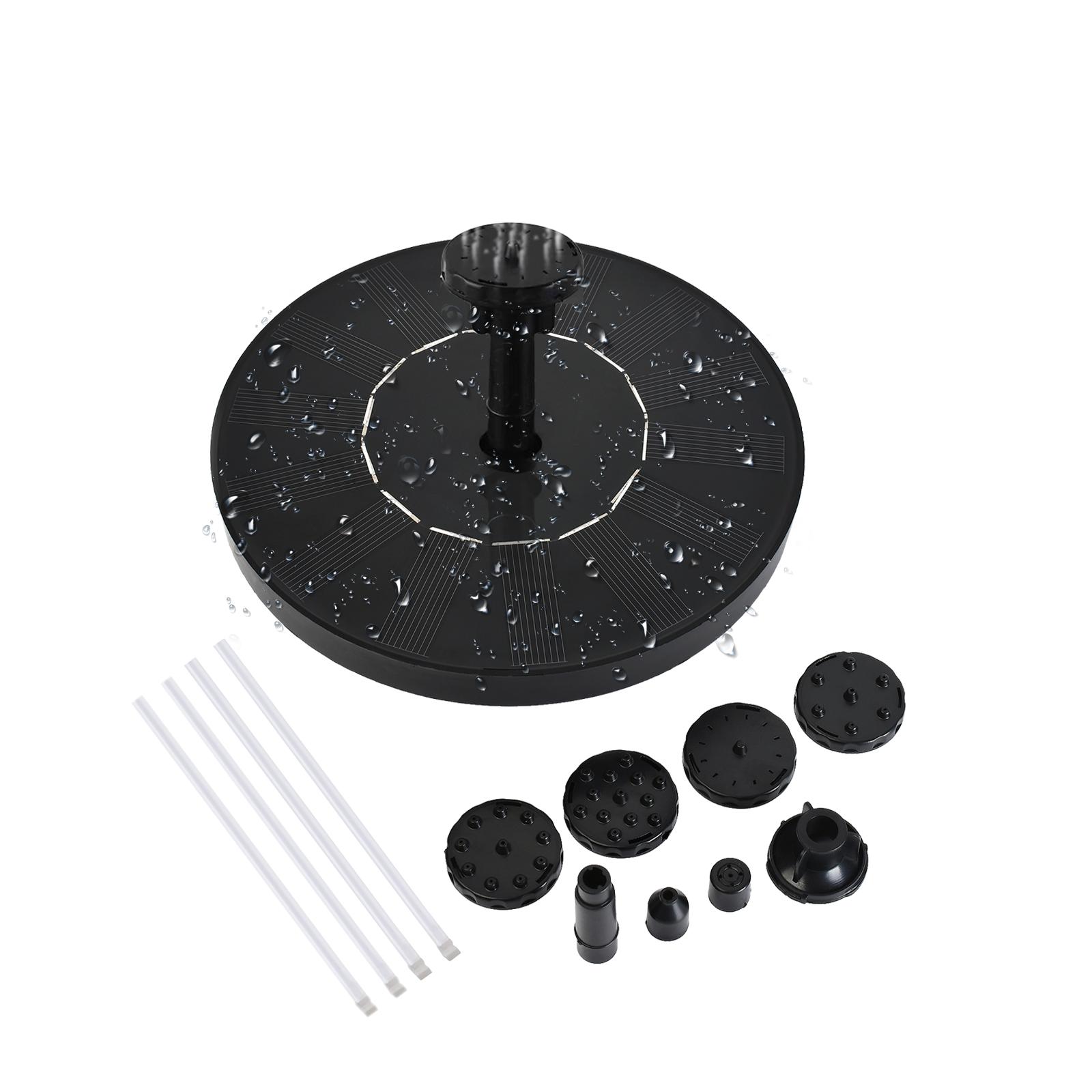 Máy Bơm Đài Phun Năng Lượng Mặt Trời 1.5W Với 6 Bộ Lọc Vòi Phun