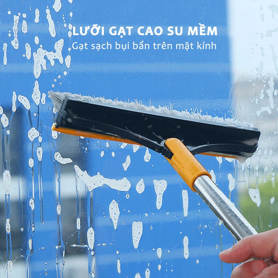 Cây chà sàn nhà tắm, chổi cọ sàn và gạt nước 2 trong 1, cọ sạch khe hẹp và góc tường – dododios Easy ES04